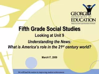 Fifth Grade Social Studies