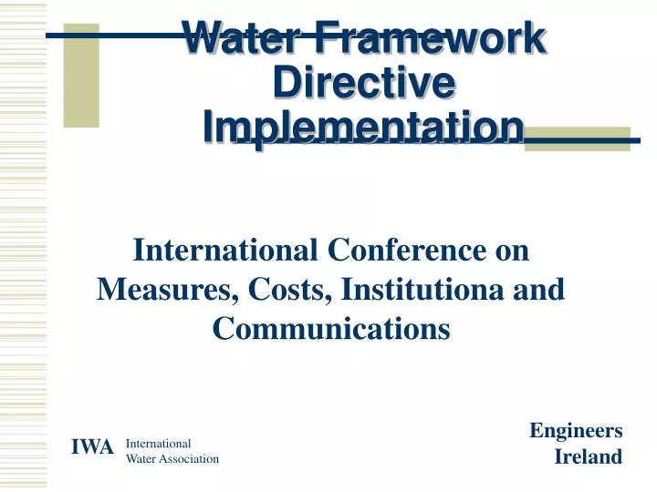 water framework directive implementation