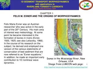 CHAPTER 1: FELIX M. EXNER AND THE ORIGINS OF MORPHODYNAMICS