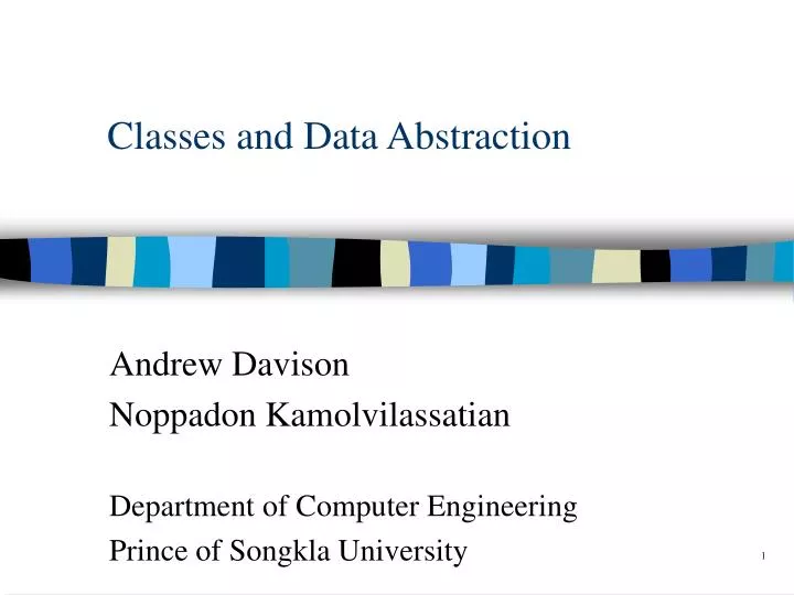 classes and data abstraction