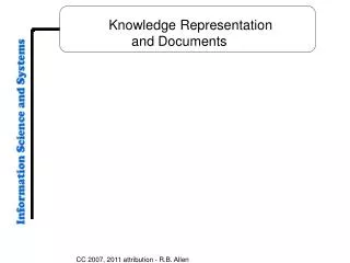 Knowledge Representation and Documents