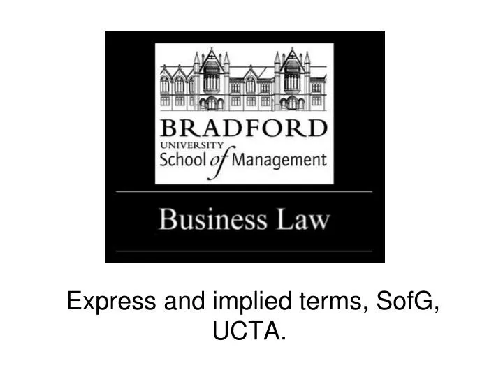 express and implied terms sofg ucta