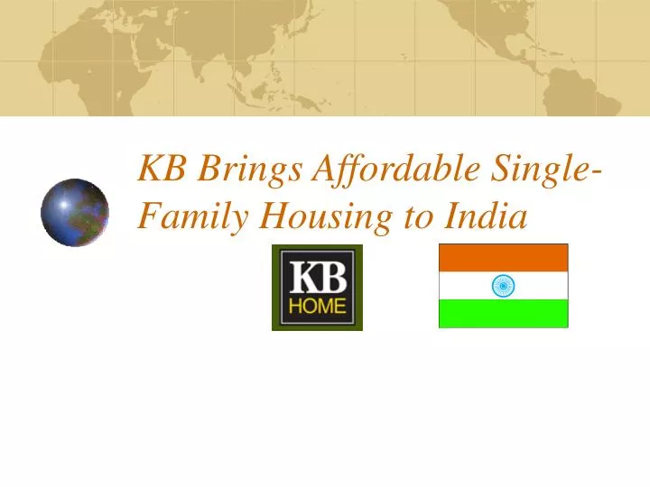 kb brings affordable single family housing to india