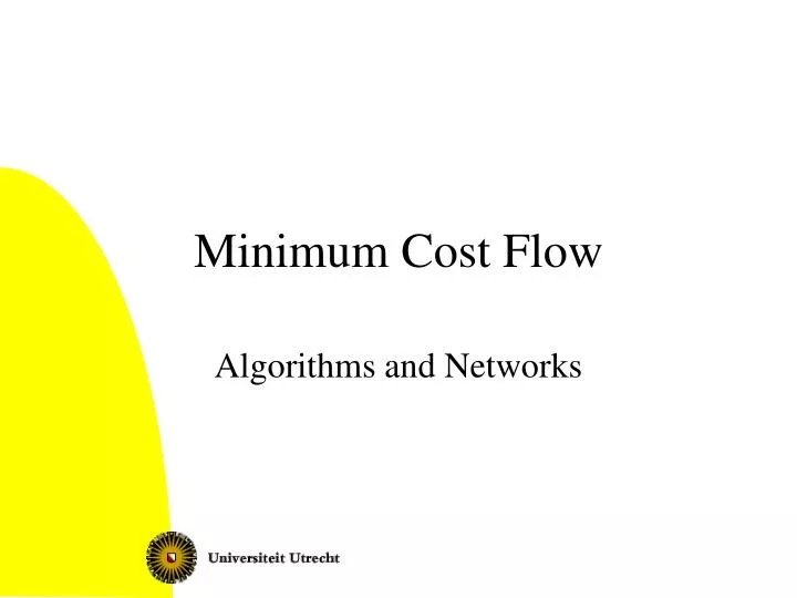 minimum cost flow