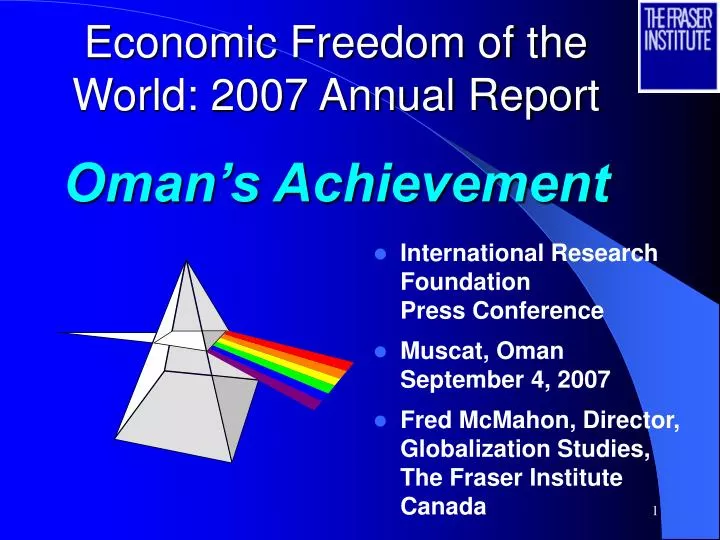 economic freedom of the world 2007 annual report oman s achievement