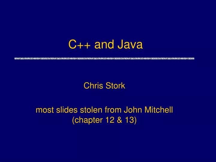 c and java