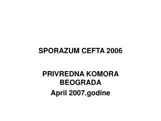 SPORAZUM CEFTA 2006
