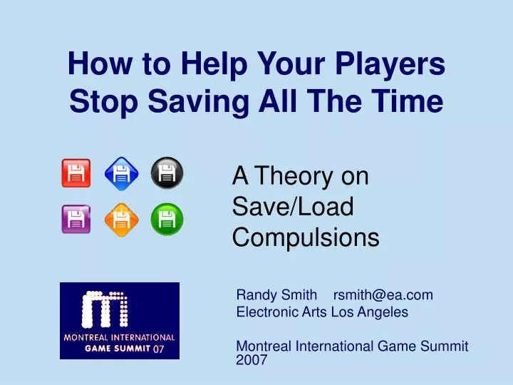 how to help your players stop saving all the time