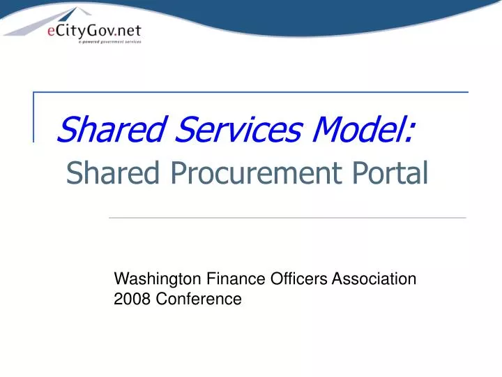 shared services model shared procurement portal