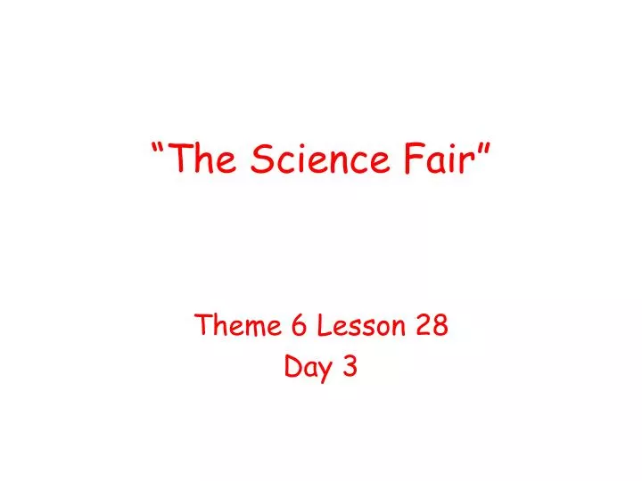 the science fair
