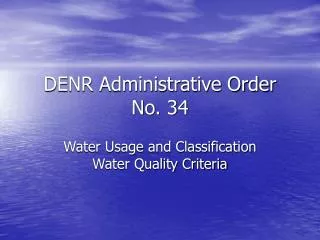 DENR Administrative Order No. 34