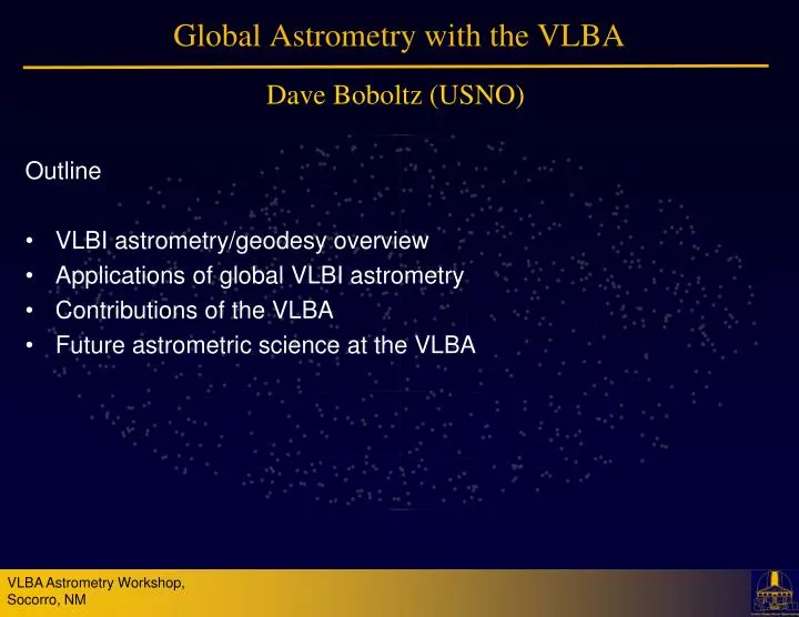 global astrometry with the vlba