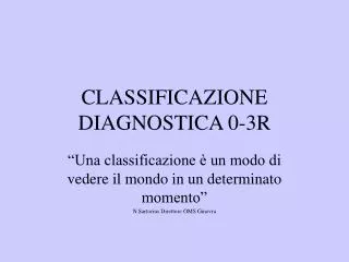 CLASSIFICAZIONE DIAGNOSTICA 0-3R