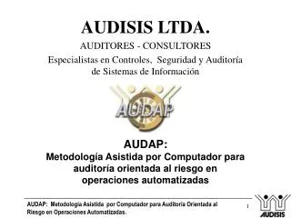 AUDISIS LTDA. AUDITORES - CONSULTORES Especialistas en Controles, Seguridad y Auditoría de Sistemas de Información