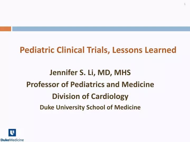 pediatric clinical trials lessons learned