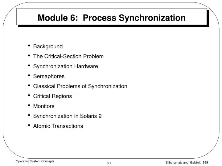 module 6 process synchronization