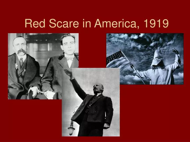 red scare in america 1919