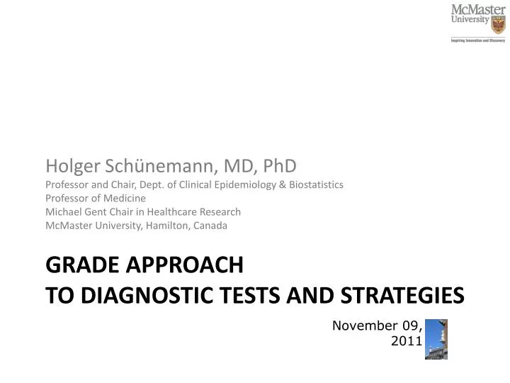 grade approach to diagnostic tests and strategies