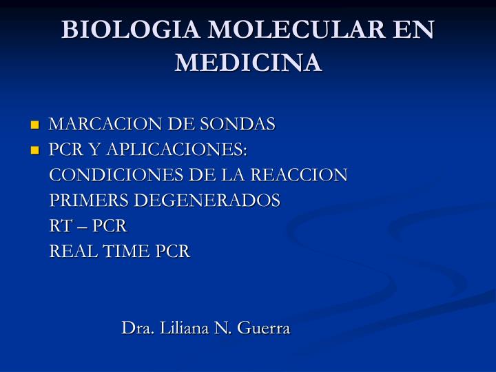 biologia molecular en medicina