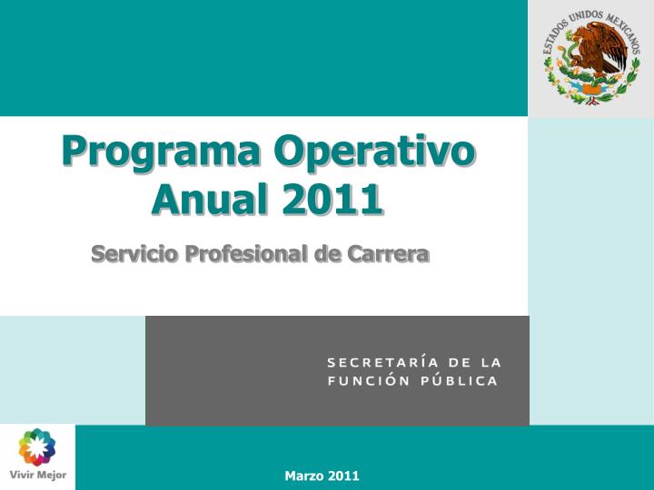 programa operativo anual 2011