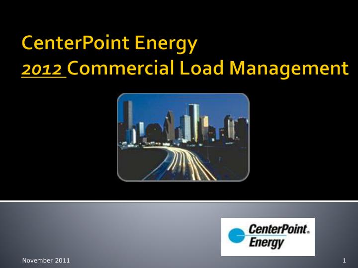 centerpoint energy 2012 commercial load management