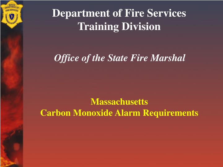 department of fire services training division