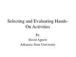 Selecting and Evaluating Hands-On Activities - slide 1