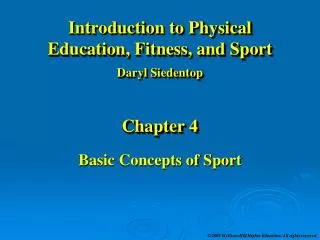 Basic Concepts of Sport