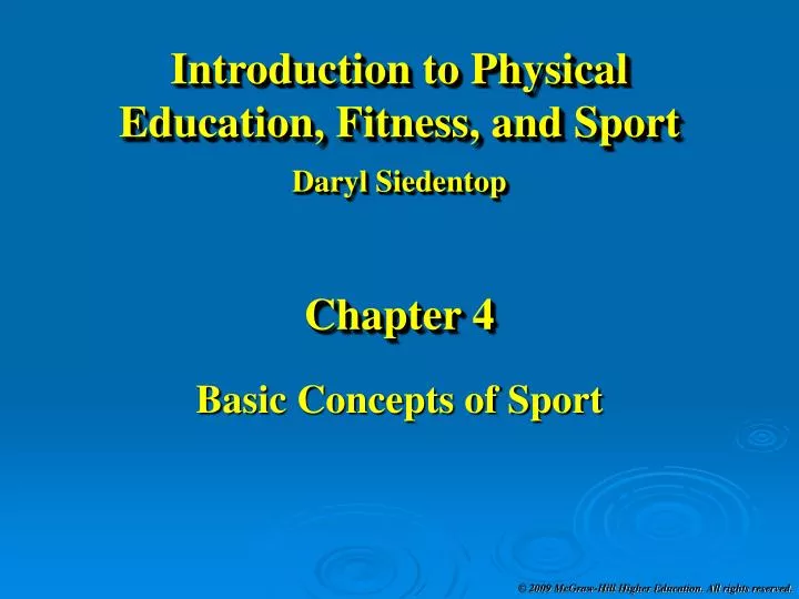 basic concepts of sport
