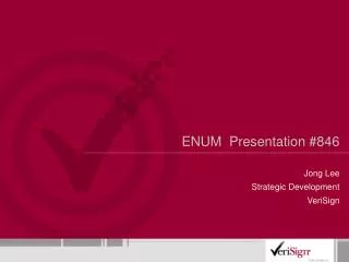 ENUM Presentation #846
