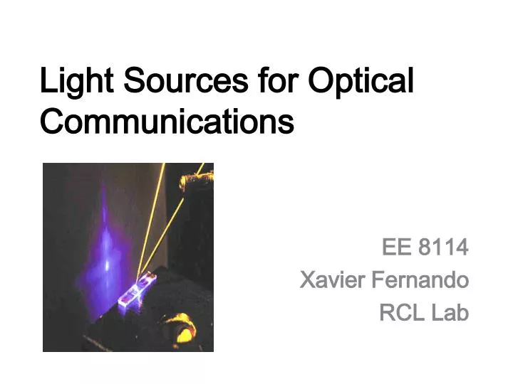 light sources for optical communications