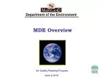 Maryland's Air Quality Planning Program and Greenhouse Gas Initiatives - slide 1