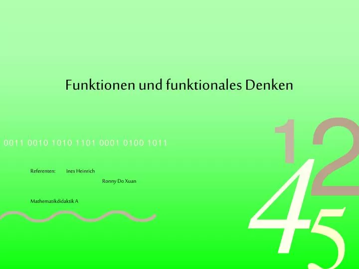 funktionen und funktionales denken