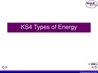 KS4 Types of Energy