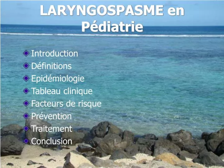 laryngospasme en p diatrie
