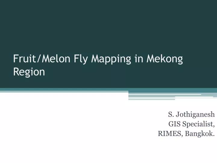 fruit melon fly mapping in mekong region