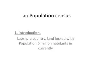 Lao Population census