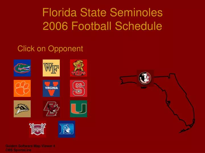 florida state seminoles 2006 football schedule