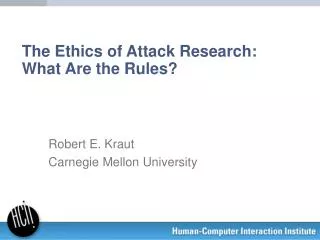 The Ethics of Attack Research: What Are the Rules?