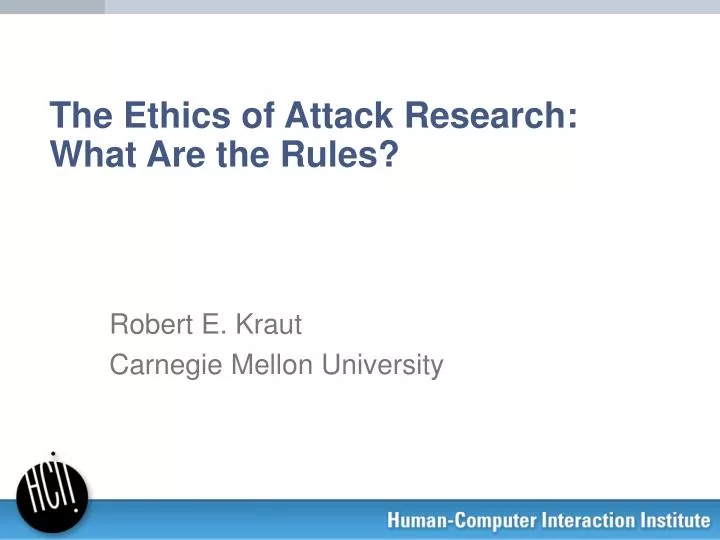 the ethics of attack research what are the rules