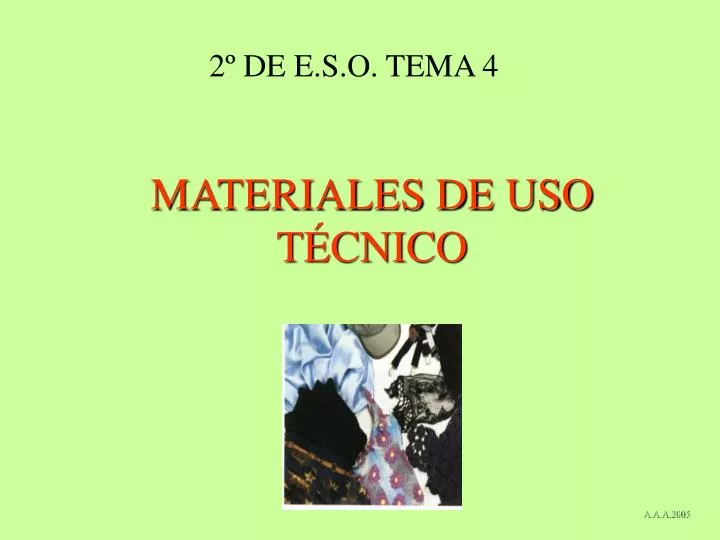 materiales de uso t cnico