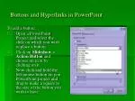 Buttons and Hyperlinks in PowerPoint - slide 1