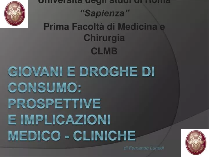 universit degli studi di roma sapienza prima facolt di medicina e chirurgia clmb