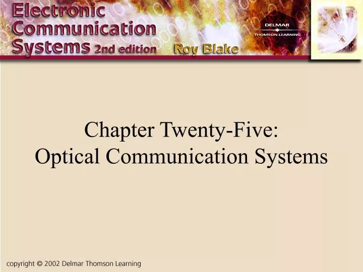 chapter twenty five optical communication systems