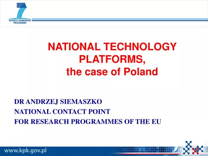 national technology platforms the case of poland