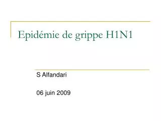 Epidémie de grippe H1N1