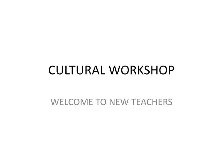 cultural workshop