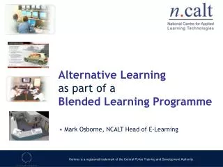 Alternative Learning as part of a Blended Learning Programme