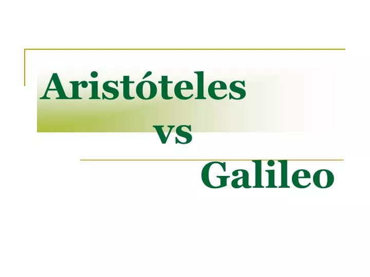 arist teles vs galileo