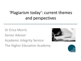 ‘Plagiarism today’: current themes and perspectives